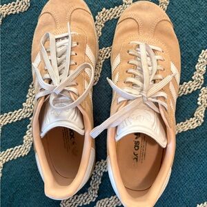 Adidas Beige Sneakers with White Accents